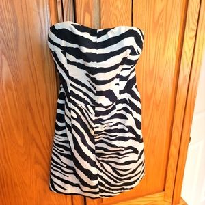 Zebra Print sleeveless mini dress